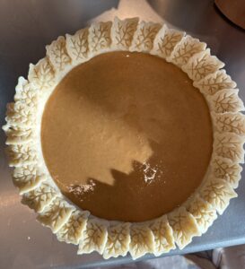 baked pumpkin pie for thanksgiving